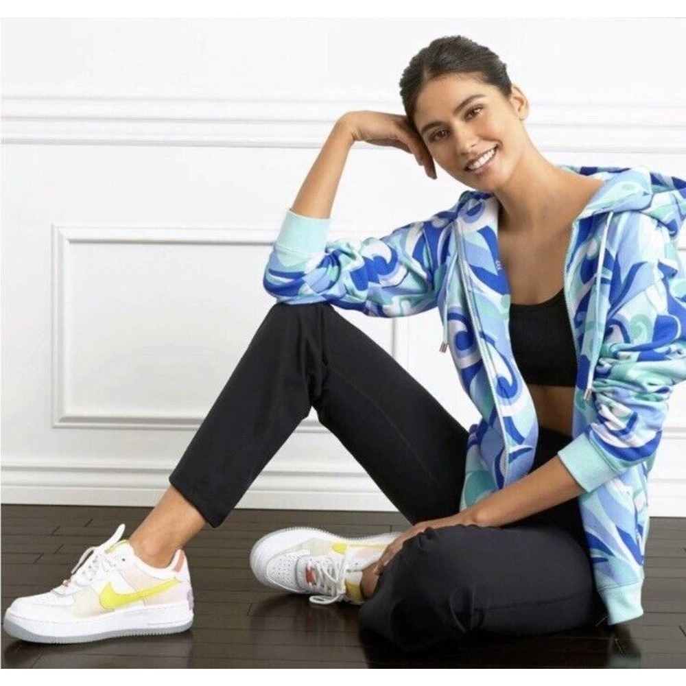Hill House The Allie Zip-up Ocean Kaleidoscope Blue Hooded Jacket S NWT